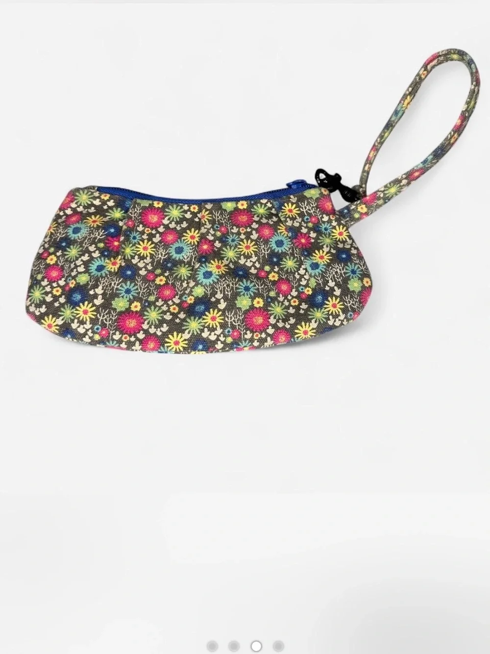 Kavu Floral Wristlet in Blue, Pink, Yellow